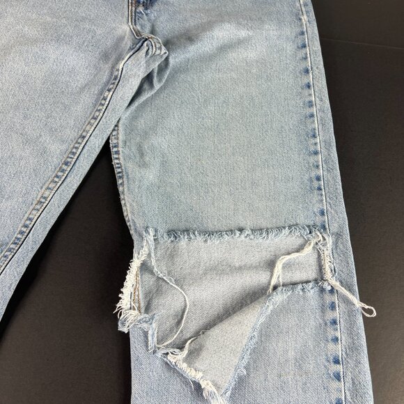 VTG 90s Levi's Silver Tab Jean Junior 28x30* Loose Blue Distressed Denim Tag 7Jr - Picture 3 of 16